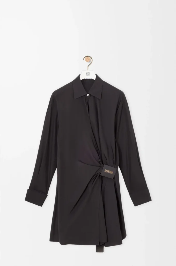 Abito chemisier in cotone Nero Abito chemisier in cotone Nero