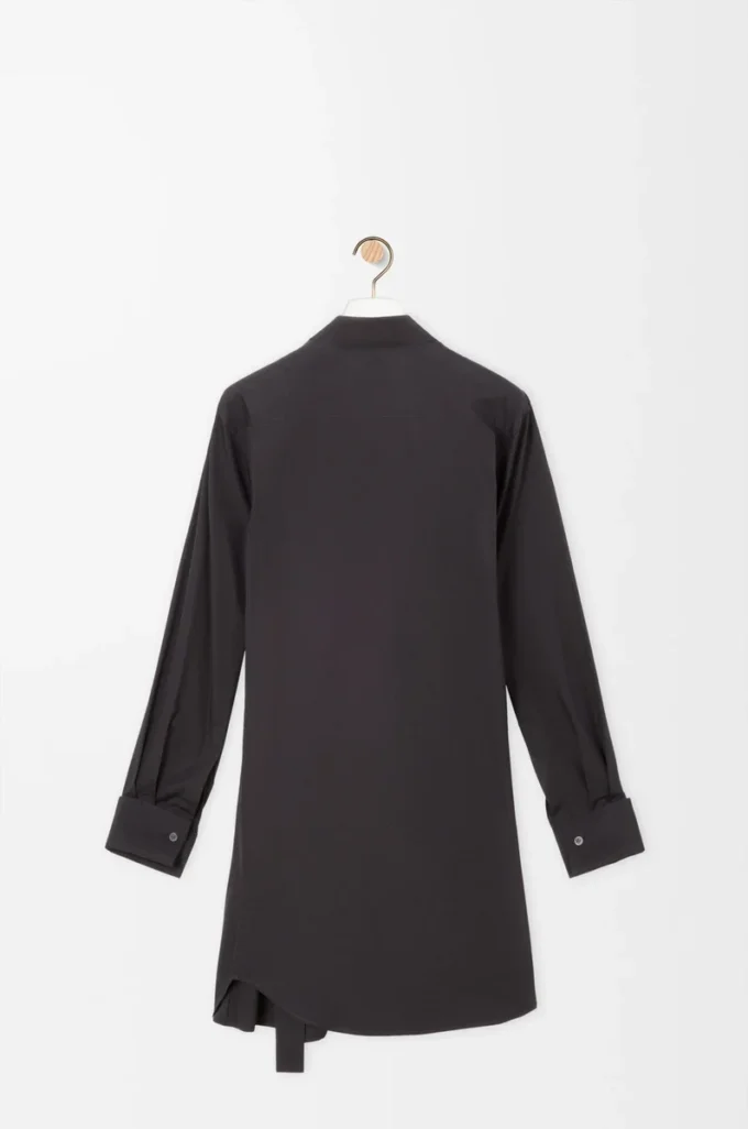 Abito chemisier in cotone Nero Abito chemisier in cotone Nero