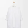 Abito drappeggiato in cotone bianco