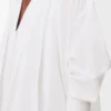 Abito drappeggiato in cotone bianco