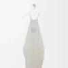 Abito drappeggiato in seta bianco Abito drappeggiato in seta bianco