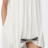 Abito drappeggiato in seta bianco