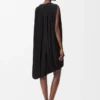 Abito drappeggiato in viscosa Nero Abito drappeggiato in viscosa Nero