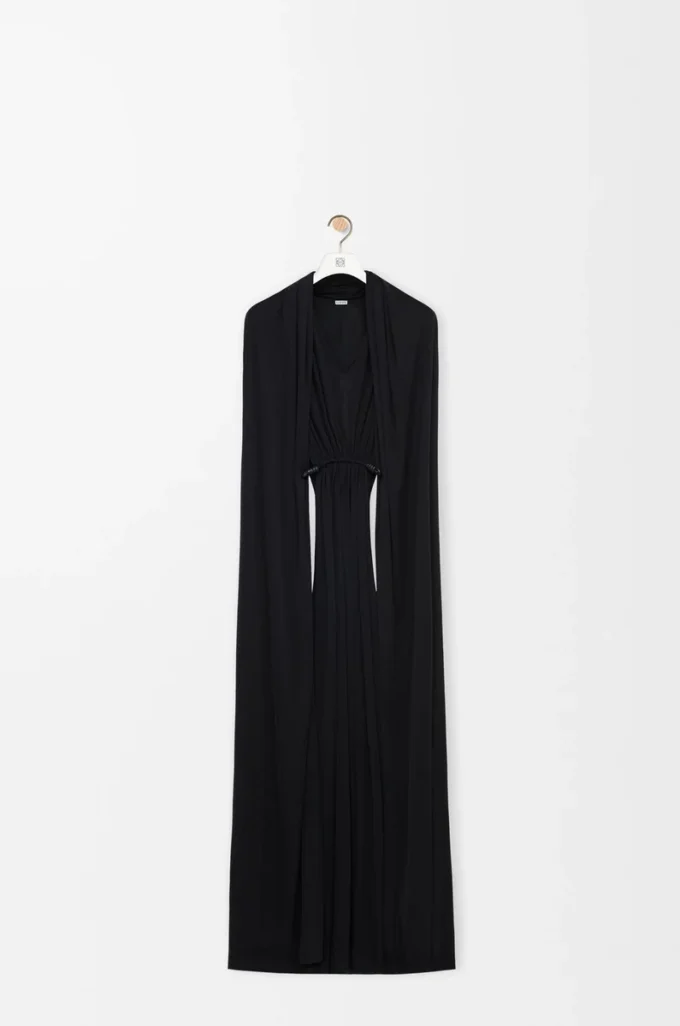 Abito flamenco in seta Nero