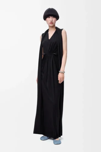 Abito flamenco in seta Nero