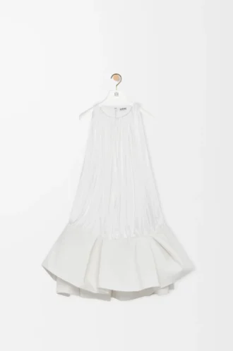 Abito flamenco in viscosa Bianco
