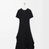 Abito in viscosa elasticizzata Nero