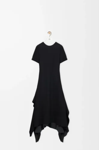 Abito in viscosa elasticizzata Nero