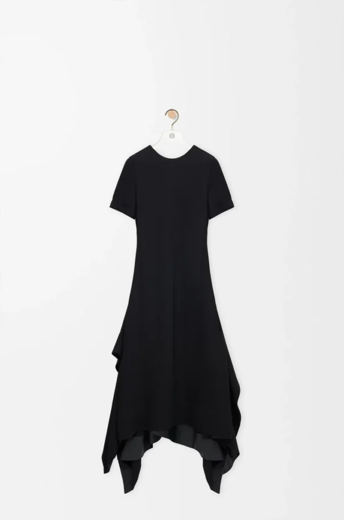 Abito in viscosa elasticizzata Nero