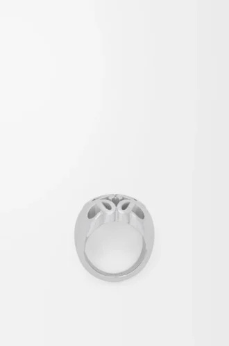 Anello con sigillo Anagram Bombé in argento sterling Argento