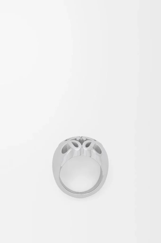 Anello con sigillo Anagram Bombé in argento sterling Argento Anello con sigillo Anagram Bombé in argento sterling Argento