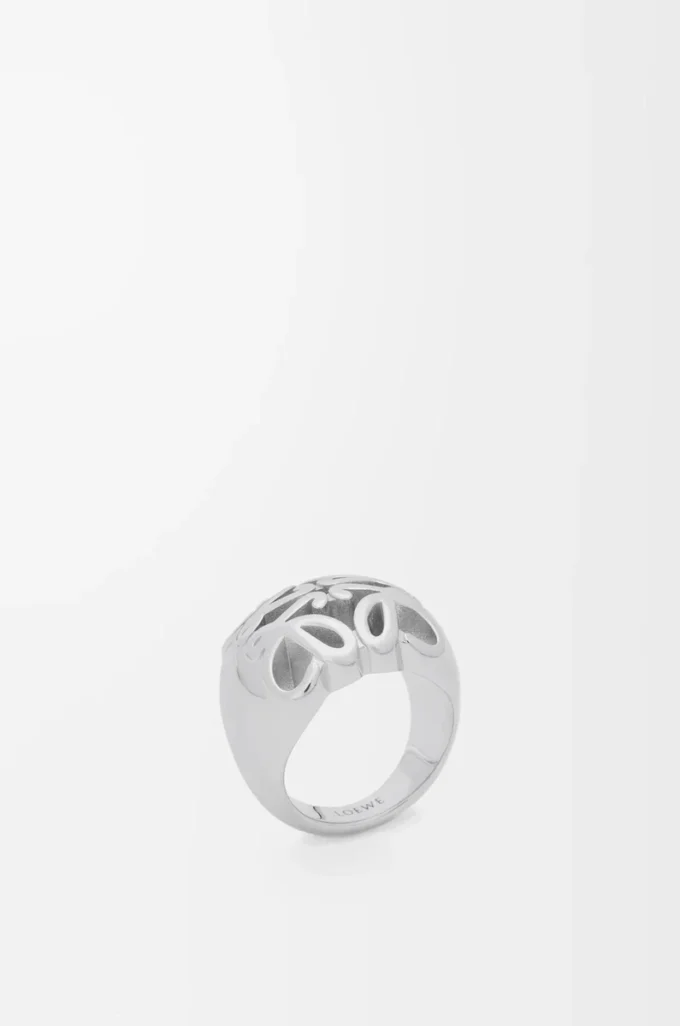 Anello con sigillo Anagram Bombé in argento sterling Argento Anello con sigillo Anagram Bombé in argento sterling Argento