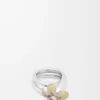 Anello Flor in argento sterling e cristalli Giallo/Argento Anello Flor in argento sterling e cristalli Giallo/Argento