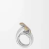 Anello Flor in argento sterling e cristalli Giallo/Argento Anello Flor in argento sterling e cristalli Giallo/Argento