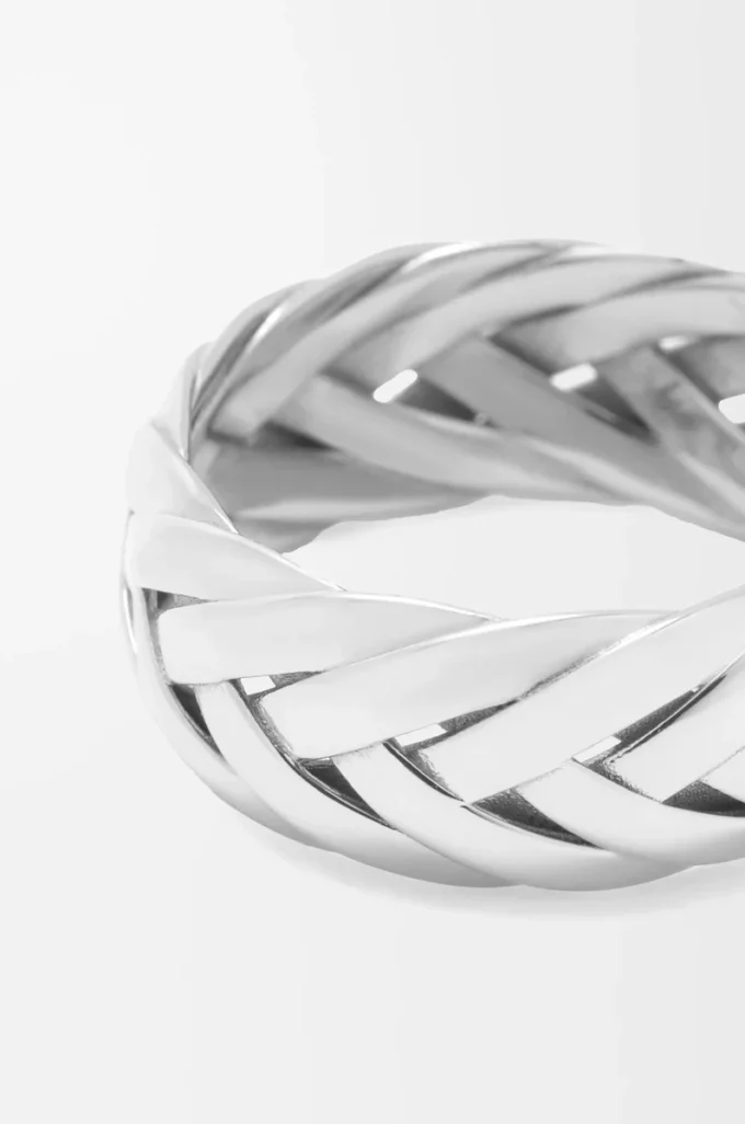 Anello intrecciato in argento sterling Argento Anello intrecciato in argento sterling Argento