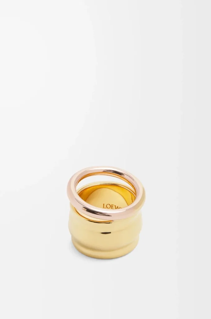 Anello Nappa Knot in argento sterling Oro/Oro rosa