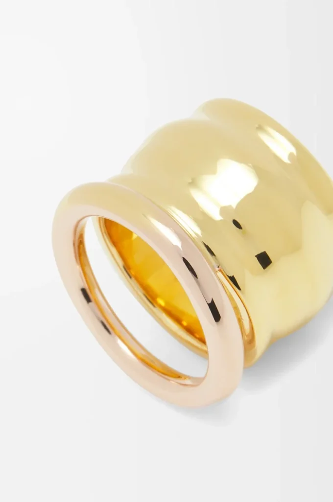 Anello Nappa Knot in argento sterling Oro/Oro rosa