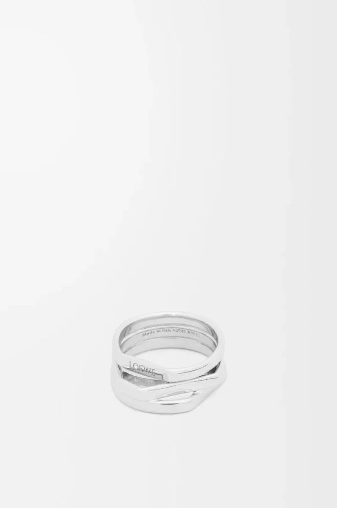 Anello sovrapposto in argento sterling Argento Anello sovrapposto in argento sterling Argento