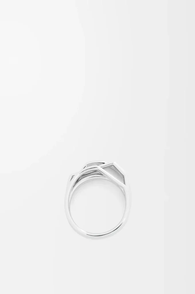 Anello sovrapposto in argento sterling Argento Anello sovrapposto in argento sterling Argento
