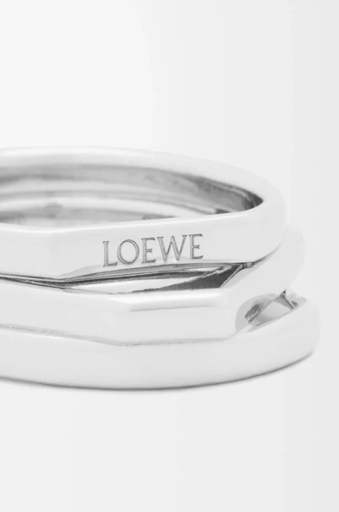 Anello sovrapposto in argento sterling Argento Anello sovrapposto in argento sterling Argento