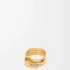 Anello sovrapposto in argento sterling Oro Anello sovrapposto in argento sterling Oro
