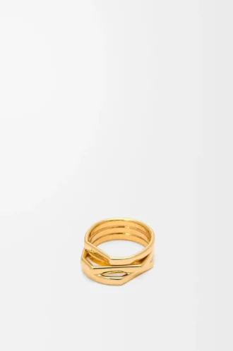 Anello sovrapposto in argento sterling Oro