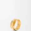 Anello sovrapposto in argento sterling Oro Anello sovrapposto in argento sterling Oro