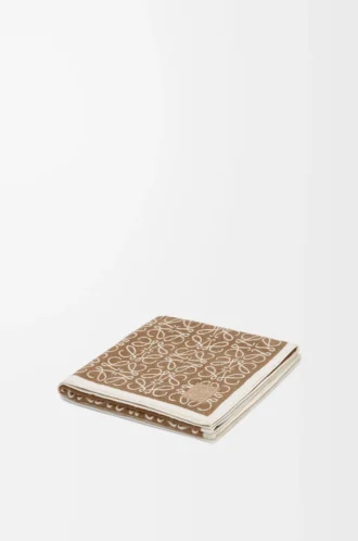 Asciugamano Anagram in cotone Beige