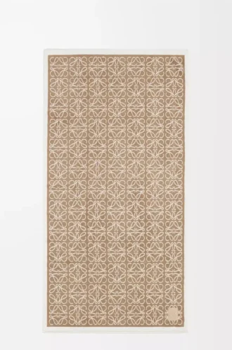 Asciugamano Anagram in cotone Beige