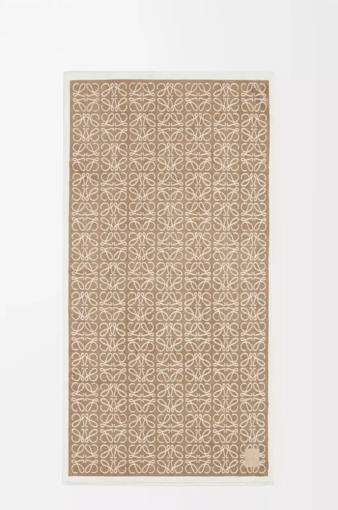Asciugamano Anagram in cotone Beige Asciugamano Anagram in cotone Beige