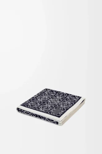 Asciugamano Anagram in cotone Blu navy