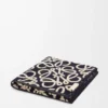 Asciugamano in cotone Blu navy/Beige