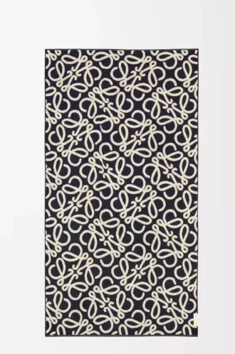 Asciugamano in cotone Blu navy/Beige