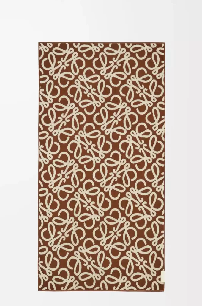 Asciugamano in cotone marrone/beige Asciugamano in cotone marrone/beige