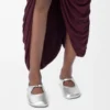 Ballerina Pebble Soft in nappa laminata argento Ballerina Pebble Soft in nappa laminata argento
