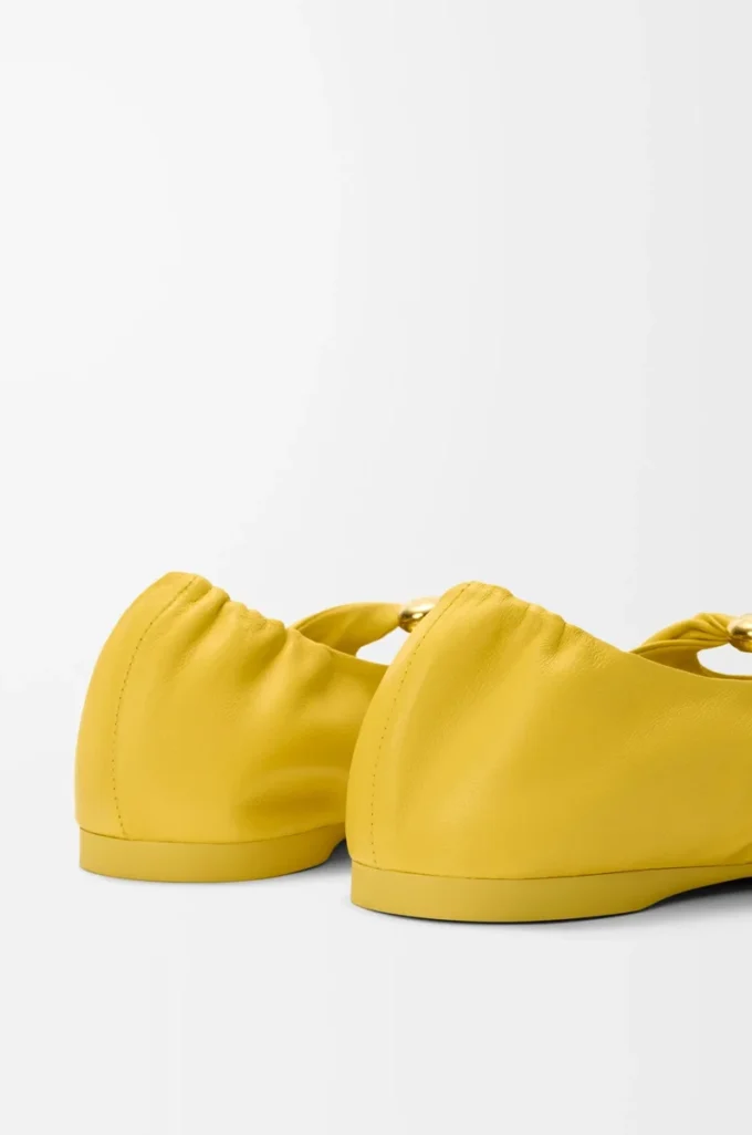 Ballerina Pebble Soft in pelle di agnello nappa Dandelion Ballerina Pebble Soft in pelle di agnello nappa Dandelion