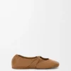 Ballerina Pebble Soft in pelle di agnello nappa Oak Ballerina Pebble Soft in pelle di agnello nappa Oak