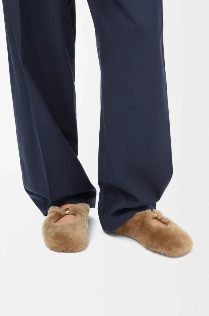 Ballerina Pebble Soft in shearling Oak