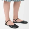 Ballerine con cinturino alla caviglia in pelle di agnello Black Ballerine con cinturino alla caviglia in pelle di agnello Black