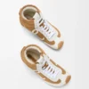 Ballet Runner 2.0 alta in pelle scamosciata e shearling Marrone chiaro/Bianco