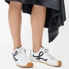 Ballet Runner 2.0 in nylon e pelle di vitello Bianco/Nero