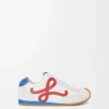 Ballet Runner 2.0 in nylon e pelle di vitello Bianco/Rosso/Blu