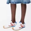 Ballet Runner 2.0 in nylon e pelle di vitello Bianco/Rosso/Blu