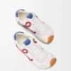 Ballet Runner 2.0 in nylon e pelle di vitello Bianco/Rosso/Blu