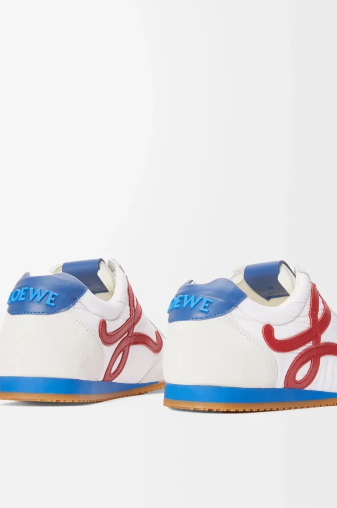 Ballet Runner 2.0 in nylon e pelle di vitello Bianco/Rosso/Blu Ballet Runner 2.0 in nylon e pelle di vitello Bianco/Rosso/Blu