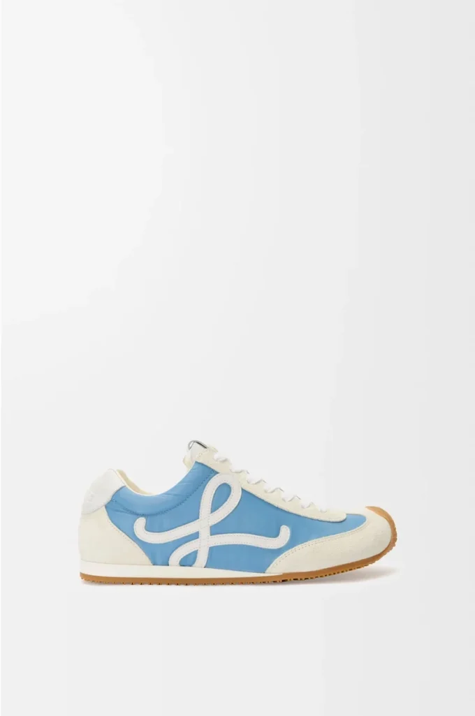 Ballet Runner 2.0 in nylon e pelle di vitello Blu/Bianco/Bianco tenue Ballet Runner 2.0 in nylon e pelle di vitello Blu/Bianco/Bianco tenue
