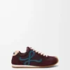Ballet Runner 2.0 in nylon e pelle di vitello Borgogna/Blu anatra/Pasta