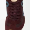 Ballet Runner 2.0 in nylon e pelle di vitello Borgogna/Blu anatra/Pasta