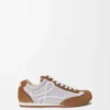 Ballet Runner 2.0 in nylon e pelle di vitello Grigio/Bianco/Marrone chiaro Ballet Runner 2.0 in nylon e pelle di vitello Grigio/Bianco/Marrone chiaro