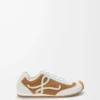 Ballet Runner 2.0 in pelle scamosciata e shearling Tan/Bianco